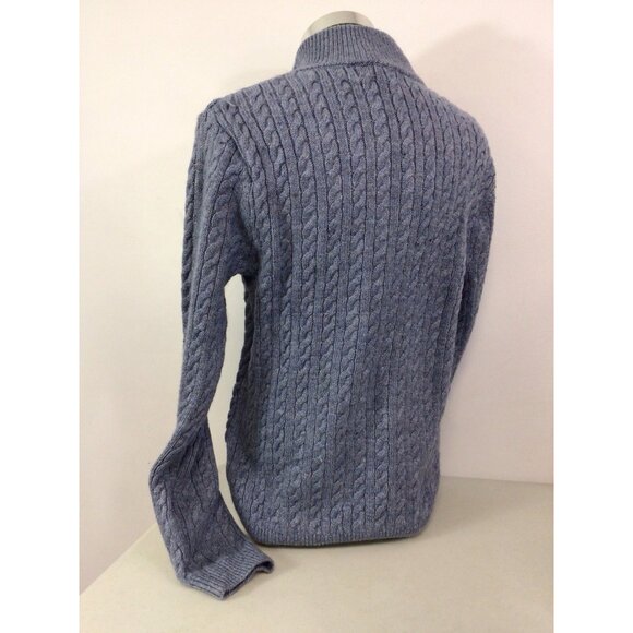 H&M Sweater 1/4 Zip Blue Wool Blend Youth Boys 20 New - Picture 7 of 9